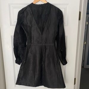 And Other Stories Shimmery Black Long-Sleeve A-Line Dress EU 34/US 4